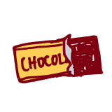 食品表示ラベルの作成 チョコレートのイラスト